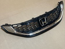 For 2013-2015 Honda Civic 1.8l Sedan Front Bumper Upper Grille W Chrome Emblem