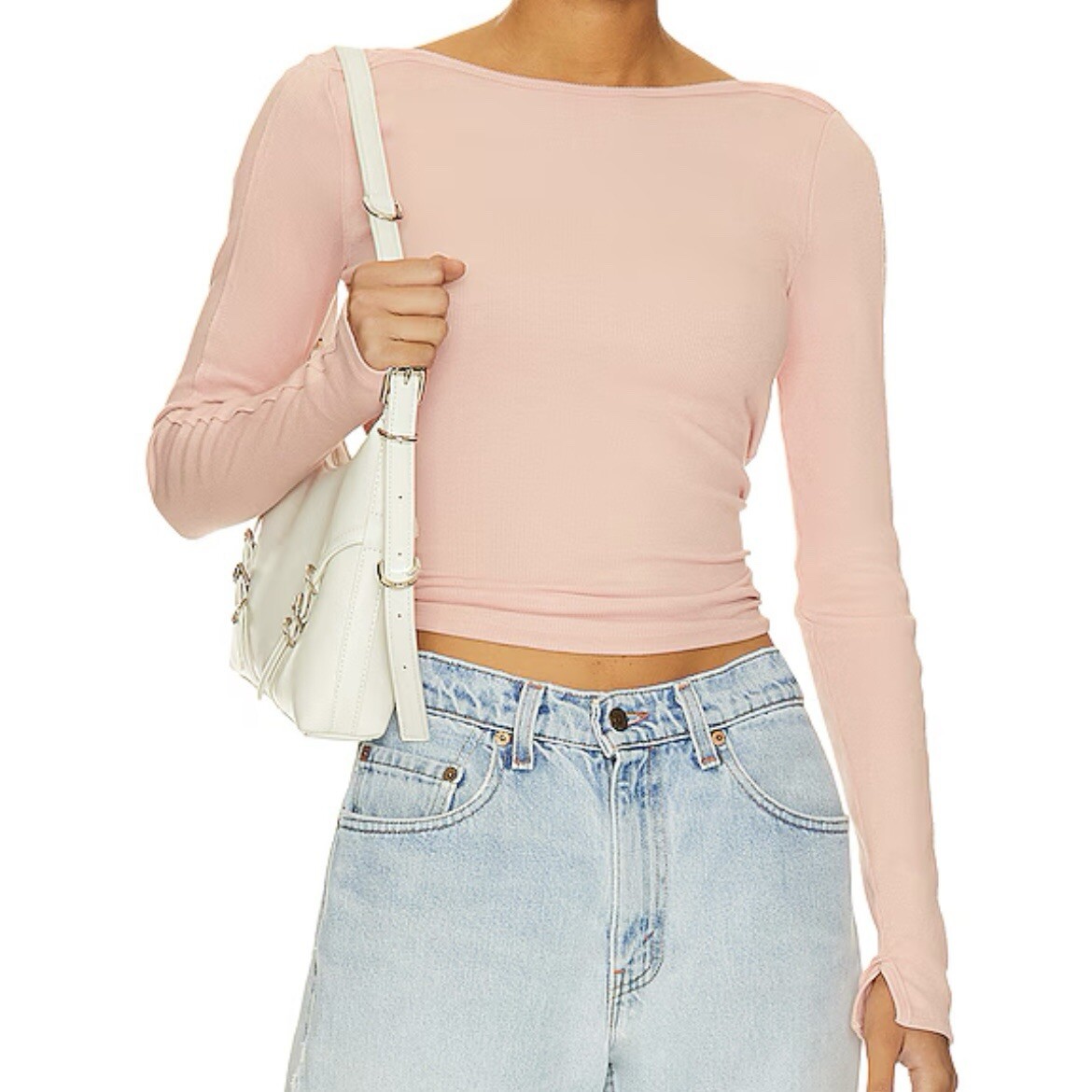 NEW Size Small Free People Unapologetic Ribbed Scoop Rose