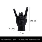 <!--F#f_0-->Black Right Hand Resin Rock and Roll Hand Figurine - Stylish Desk and Living Roo<!--F/-->