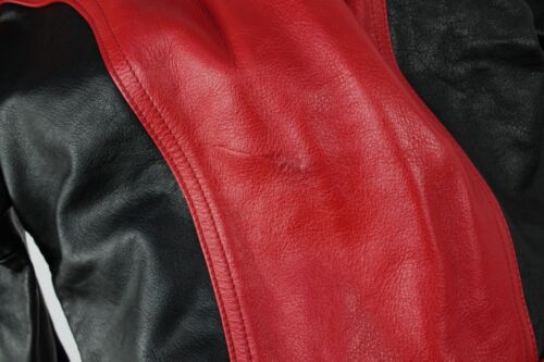 Vintage 80's Dainese Racing Speed Leather Red Motorcycle Jacket Women's 44 / XS - Picture 9 of 12