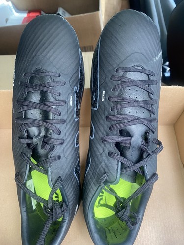 Nike Zoom Vapor 15 Academy FG/MG Soccer Cleats Black Green New! 8.5 Men - Picture 2 of 9