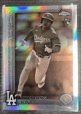 2025 TOPPS CHROME BASEBALL CARD HYESONG KIM RC DODGERS SEPIA REFRACTOR  #152