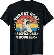 Throat Goat Retro Inappropriate Adult Humor Funny Gag Memes T-Shirt