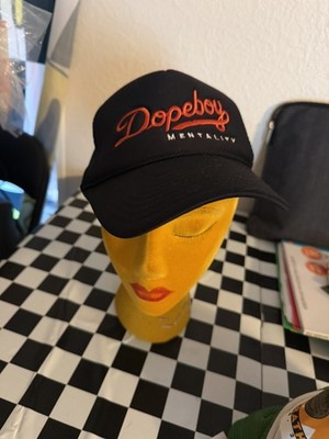 DopeBoy Mentality Cap vtg style hipster skater grunge black trucker hat