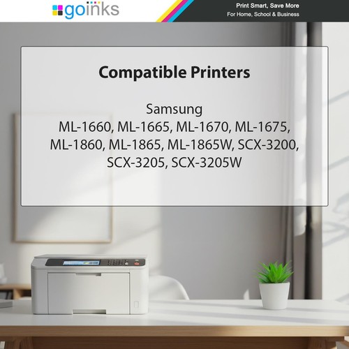 1 Black Toner Cartridge for Samsung ML-1660 ML-1670 ML-1860 ML-1865W SCX-3205 - Picture 2 of 2