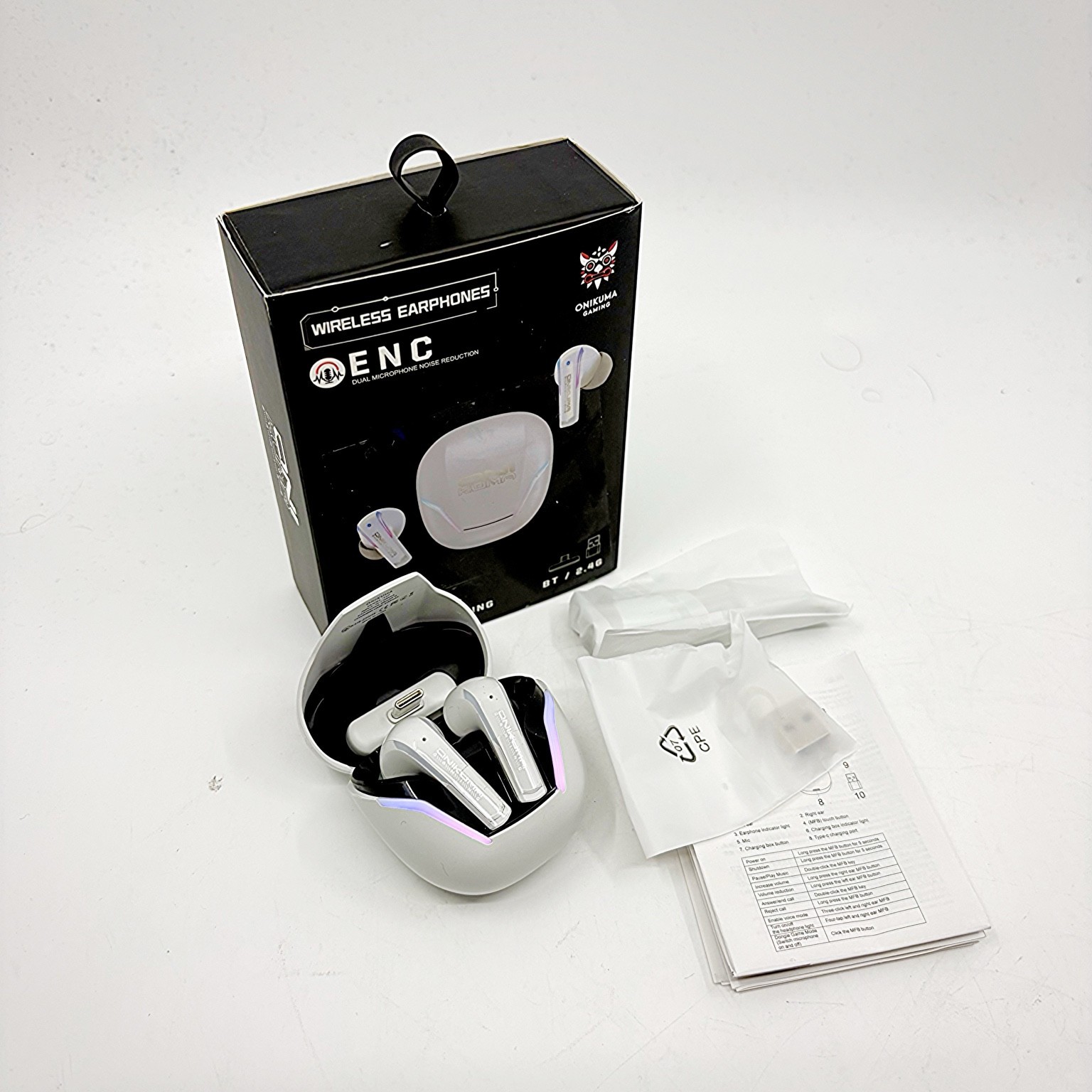 20ms Low Latency 2.4g Usb-c Bt 5.3 Enc White
