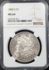 1880-S Morgan Silver Dollar $1 NGC MS64 - STUNNING REV! - Ships Free!