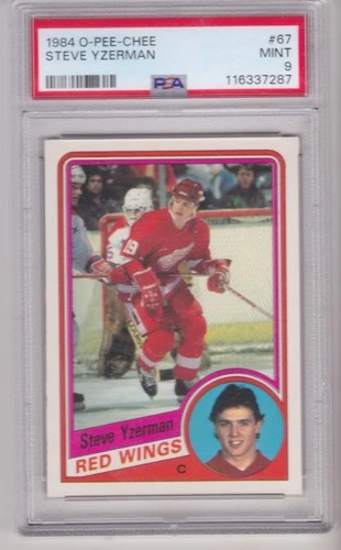 DEAD CENTERED !! 1984-85 O-Pee-Chee Steve Yzerman #67 PSA 9 MINT Rookie RC HOF