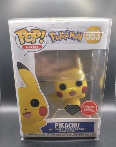 FUNKO POP POKÉMON DIAMOND PIKACHU #553 GAMESTOP EXCLUSIVE. W/Protector