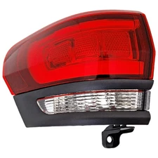 Tail Light For 14-22 Jeep Grand Cherokee with Gray Bezel Trim Design Left Outer