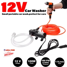 160PSI High Pressure Electric Car Washer Pump Wash 12V Clean Kit Portable 100W