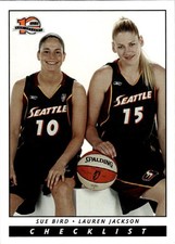 2006 Rittenhouse WNBA #108 Checklist 1 Sue Bird Lauren Jackson