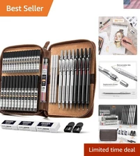 Versatile 45PCS Mechanical Pencil Set with Ergonomic Grip & Leads for Sketching
