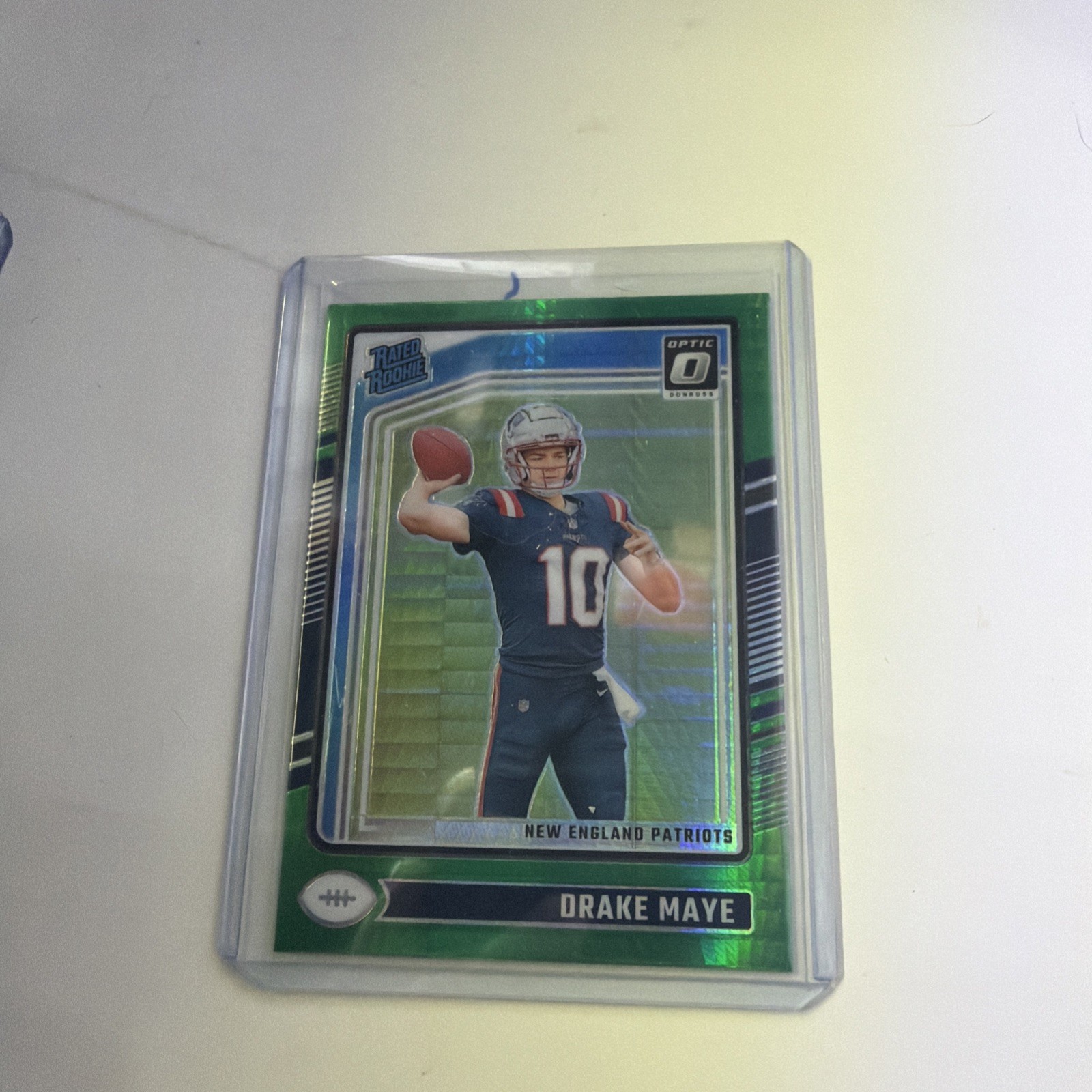 2024 Panini Donruss Optic - Rated Rookie Drake Maye #229 Green Hyper Prizm (RC)