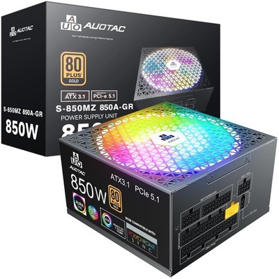 850W Fully Modular Power Supply 80+ Gold Certified with 12V-2x6 Cable   ATX 3.1
