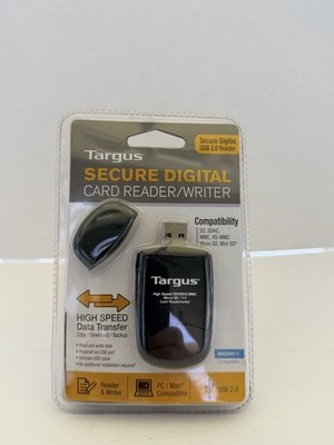 Targus USB SD Card Reader Writer High Speed Secure Digital for PC Mac NEW