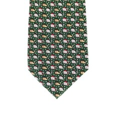 Vineyard Vines Silk Tie Christmas Holiday Santa Rudolph Reindeer Elf Whale Print