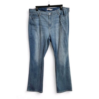 Levi Strauss Signature Jeans Women's 24W (44x33) Blue Mid-Rise Boot Cut Classic