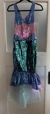 Womens Mermaid Costume Dress Size Small 4 Purple and Pink with Sequin