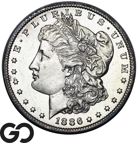1886-O Morgan Silver Dollar, Flashy Very PL Look, RARE Choice BU++ Key Date!