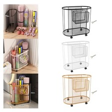 Yoga Mat Storage Rack Cart with Wheels for Exercise Equipment Kettlebells