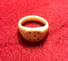 ORIGINAL RARE CIVIL WAR CONFEDERATE PRISONER HAND CARVED RING JOHNSON'S ISLAND