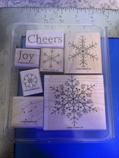 Stampin up Stamp Sets Retired - The Snowflake Spot Mounted, Packaged 7 Pcs 2006