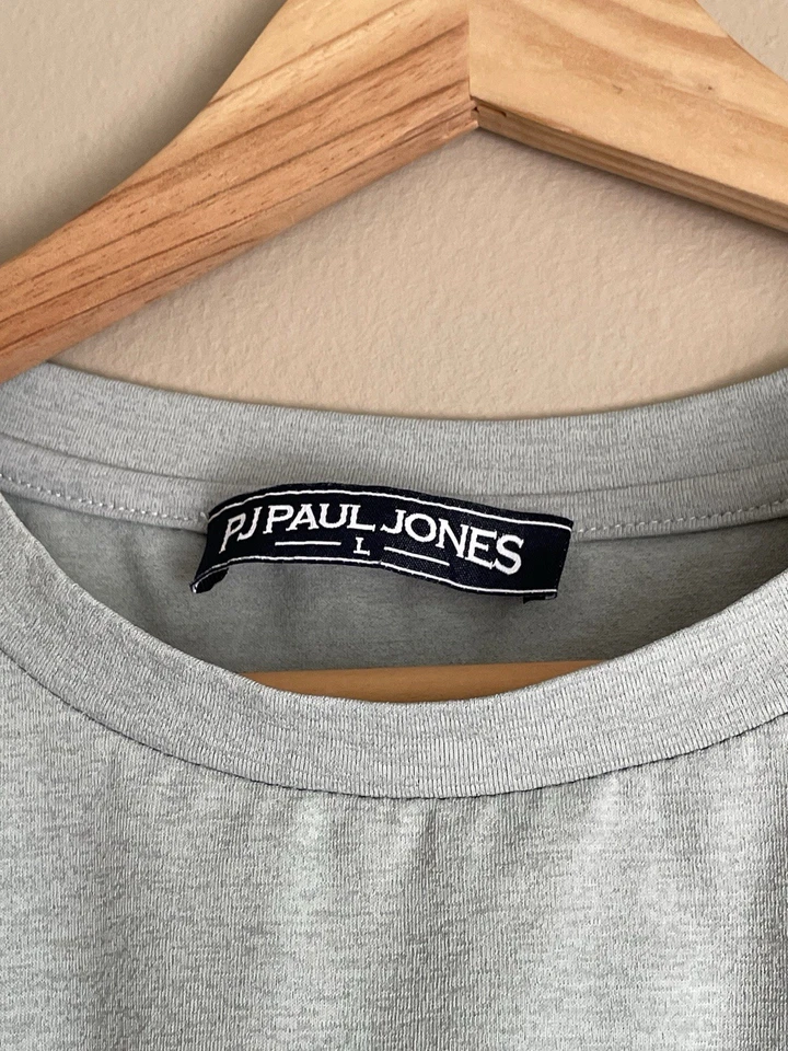 Camiseta Paul Jones Para Hombre Talla Grande Verde Camiseta Manga Corta Bolsillo Cuello Redondo Foto 3 de 4