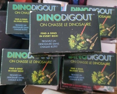 Dino Dig Out Dinosaur Egg excavation kit Chance 1 IN 12 Of GOLD DINO LOT OF 5 NW