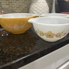 Vintage PYREX Butterfly Gold Cinderella Nesting Bowls 441 x 2 and 442 Set 3 bowl