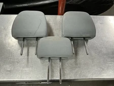 2011-2014 FORD F150 RIGHT LEFT CENTER REAR GREY CLOTH HEADRESTS SET OF 3 #250