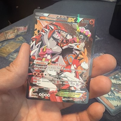 Team Magma's Groudon EX Double Crisis 15/34 Holo Rare EX Basic 190 HP ENG