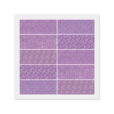 Charm Pack - 40) 5" x 5" Squares, 100% Cotton Fabric, LAVENDER LILAC PURPLE