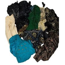 10 PC Lot 1980s Beaded Sequin Metallic Costume Garments Film Stage Upcycle
