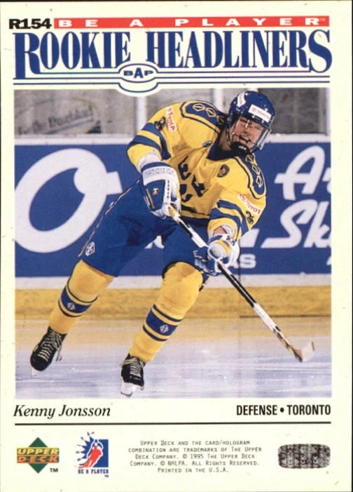 1994-95 Be A Player #R154 Kenny Jonsson Card - Image 2 of 2