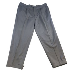 Giorgio Valentino Men Dress Pants Trabaldo Togna Wool Grey Pleated Size 38x28