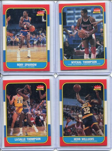 1986 Fleer Basketball Set 84/132 Bol Eaton Malone Webb Scott Rookie Card Kareem - Picture 19 of 21