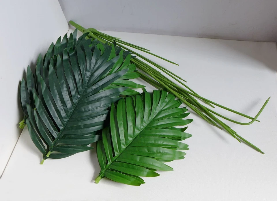 Horquillas artificiales de 25" de altura planta tropical árbol de plam realista 18 hojas (#118) Foto 4 de 4