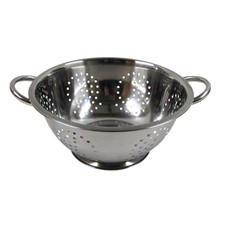 Colador de cocina de acero inoxidable colador de metal para drenaje de pasta fideos colar alimentos colador de cocina