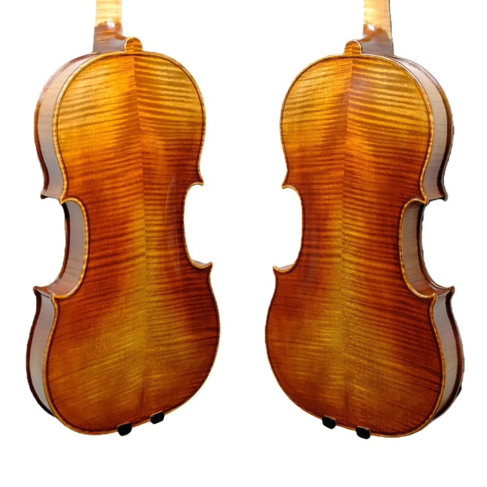 Violín profesional hecho a mano 4/4 - abeto italiano, arce flameado europeo, antiguo Foto 3 de 4
