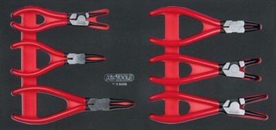 KS TOOLS SCS Seegering-Zangen-Satz, 6-tlg. in 1/3 Systemeinlage