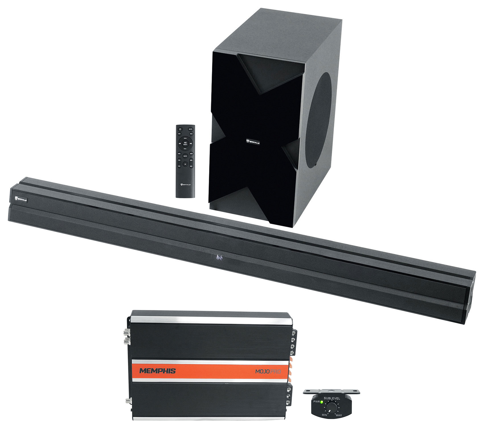 Автомобильный моноусилитель Memphis Audio MJP15001 мощностью 1500 Вт RMS Звуковая панель для домашнего кинотеатра 73090₽