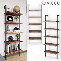 BüCherregal Leiterregal Standregal Wandregal 5 Ablagen Loft Ava Vintage Vicco