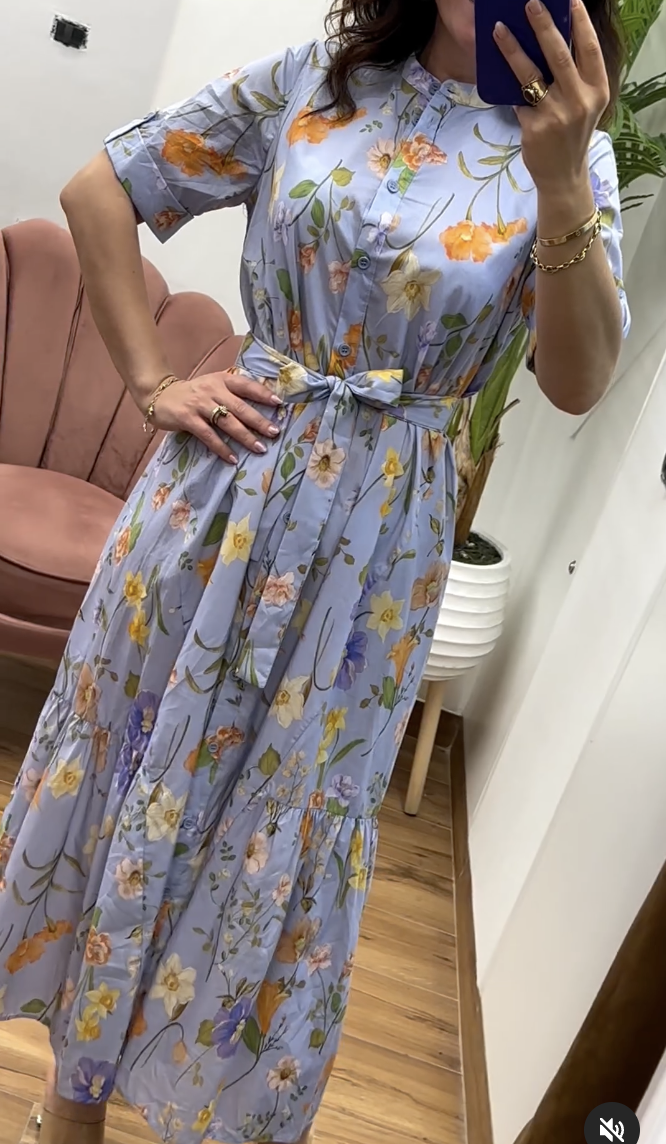 タグ付き トリートユアセルフFloral vintage like dress トリートユアセルフ floral vintage like dress