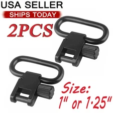 2PCS 1 /1.25" Heavy Duty Quick Detach Swivel QD Rifle Sling Swivels US