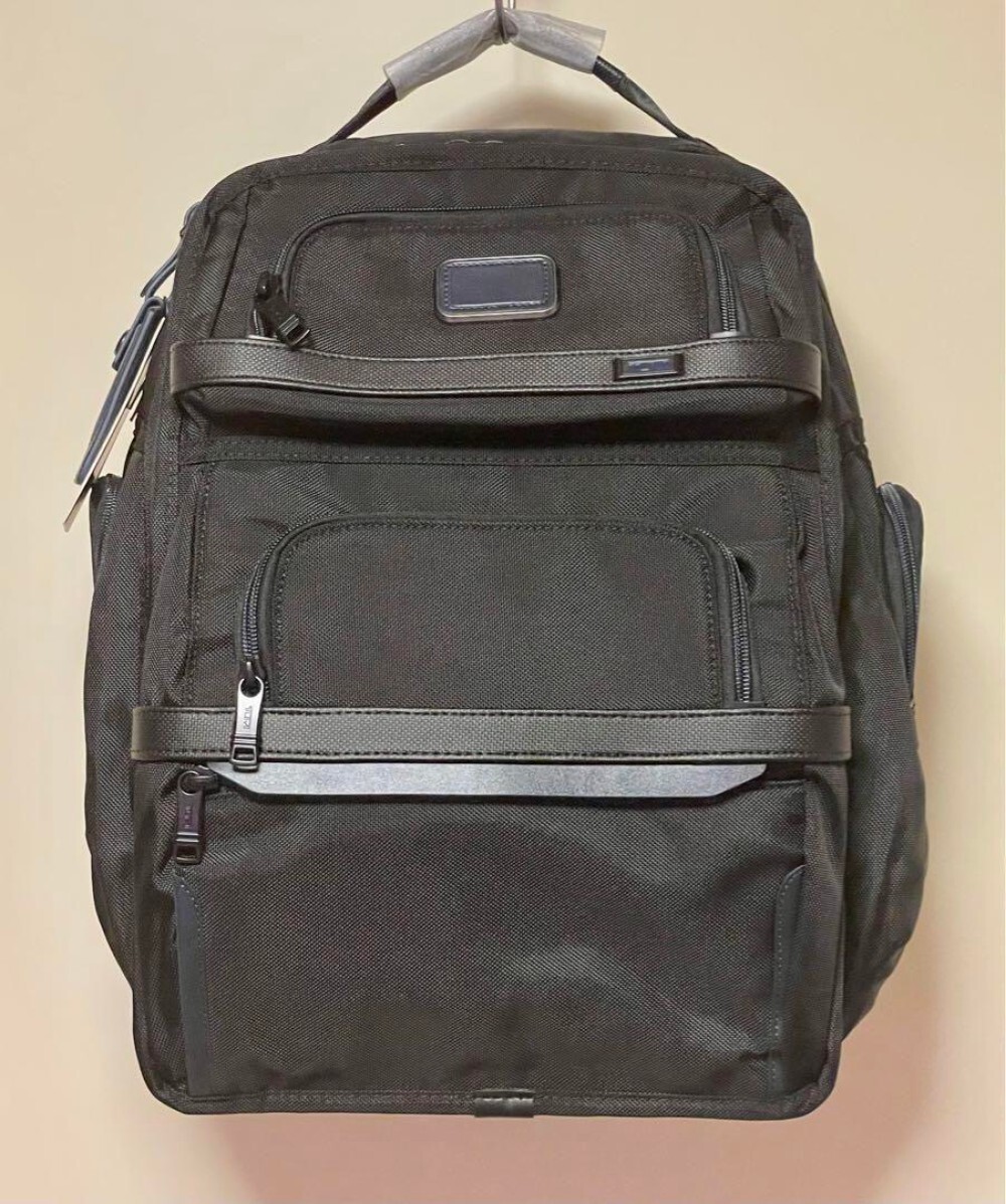 TUMI ALPHA3 Brief Pack FXT ballistic nylon/leather Black eBay