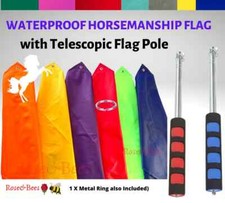 HORSE TRAINING FLAG with TELESCOPIC POLE |Water Resistant Horsemanship Flag pole