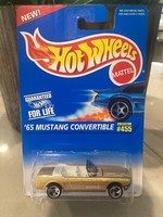 1995 Hot Wheels Blau/Weiß Karte #455 '65 Mustang Cabriolet Gold Varia Mit 3 Sp