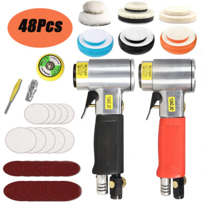 Mini Orbital Air Sander - 2 Inch Palm Sander With Hook & Loop Pad, 15,000 RPM