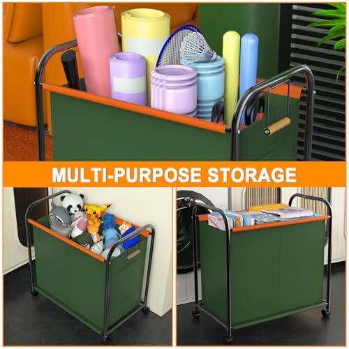 Large Toy Storage Box with Lockable Wheels, Sturdy Toys Storage Chest